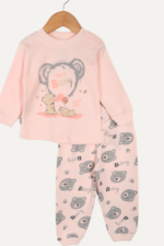 Sevimli Ayıcık Desenli Kız Bebek Pijama İkili Takımı - Görsel 6