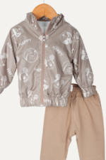 Sevimli Yağmurluk Ceketli Erkek Bebek 3lü Takım - Görsel 7