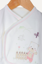 Hayvanlı Desenli Kız Bebek 5'li Yenidoğan Hastane Çıkışı Seti - Doğal Beyaz - Görsel 5