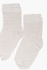 Uni Çizgili Çocuk 2'li Çorap Seti Bej 3-4 Yaş - Görsel 3