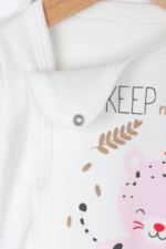 Pembe Leopar Desenli Kız Bebek İkili Pijama Takımı - Görsel 3