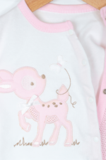 Sevimli Ceylan Nakışlı Kız Bebek 5'li Yenidoğan Hastane Seti Pembe - Görsel 6