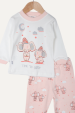 Sevimli Fil Desenli Kız Çocuk İkili Pijama Takımı - Görsel 6