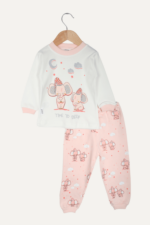 Sevimli Fil Desenli Kız Çocuk İkili Pijama Takımı - Görsel 5