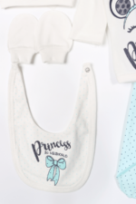 Kız Bebek 5li Yenidoğan Hastane Çıkışı Seti - Princess Temalı - Görsel 2