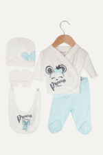 Kız Bebek 5li Yenidoğan Hastane Çıkışı Seti - Princess Temalı