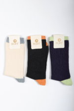 Erkek Çocuk Ucu Renkli Soket 3'lü Çorap Seti 11-12 Yaş - Görsel 4