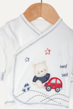 Erkek Bebek 5'li Yenidoğan Hastane Çıkışı Seti - Araç ve Ayıcık Desenli - Görsel 5