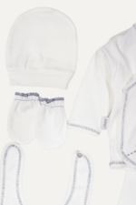 Erkek Bebek 5'li Yenidoğan Hastane Çıkışı Seti - Araç ve Ayıcık Desenli - Görsel 4