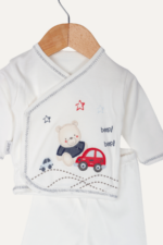 Erkek Bebek 5'li Yenidoğan Hastane Çıkışı Seti - Araç ve Ayıcık Desenli - Görsel 3