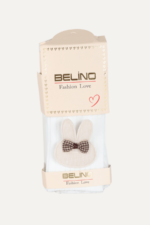 Sevimli Tavşan Kabartmalı Çizgili Kız Çocuk Külotlu Çorap - Görsel 3