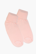 Çizgili Kız Çocuk 2'li Çorap Seti Somon 3-5 Yaş