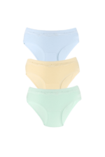 Kız Çocuk Dantelli 3'lü Çocuk Külot Seti - Görsel 7