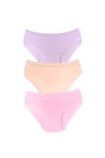 Kız Çocuk Dantelli 3'lü Çocuk Külot Seti