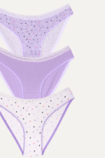 Kız Çocuk Şirin Dantelli 3'lü Külot Seti 12-13 Yaş Lila - Görsel 3