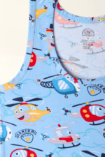 Helikopter Desenli Erkek Çocuk Atlet 5-6 Yaş Mavi - Görsel 2