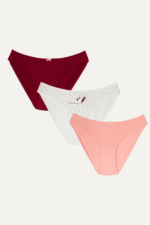 Kız Çocuk Love Yazılı 3'lü Külot Seti 12-13 Yaş - Görsel 2