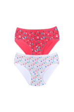 Kız Çocuk Renkli Desenli 2'li Külot Seti