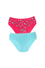 Kız Çocuk Renkli Desenli 2'li Külot Seti - Görsel 6