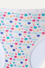 Kız Çocuk Renkli Desenli 2'li Külot Seti - Görsel 5