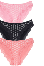 Kız Çocuk Baskılı Dantelli 3'lü Külot Seti 17-18 Yaş - Görsel 2