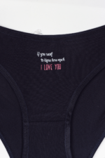 Kız Çocuk Simli Kalpli 3'lü Külot Seti - Görsel 5