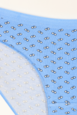 Kız Çocuk Çizgili ve Çiçek Desenli 3'lü Çocuk Külot Seti 15-16 Mavi - Görsel 3