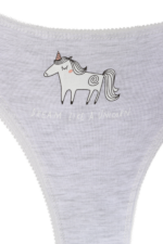 Kız Çocuk Unicorn Brazilian 3'lü Çocuk Külot Seti - Görsel 6