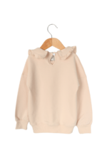 Kız Çocuk Bebe Yaka Detaylı Çiçek Nakışlı İkili Takım Bej - Görsel 7