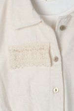 Kız Çocuk Lastikli Cetekli ve Türlü Etekli 3'lü Takım Bej-Yeşil - Görsel 7