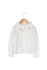 Kız Çocuk Nakışlı Yaka ve Çiçek Desenli Elbise Gömlek Takımı Pembe - Görsel 4