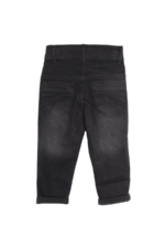 Erkek Bebek Lazer Çizgili Siyah Kot Pantolon - Görsel 2