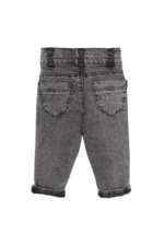 Erkek Bebek Rahat Cepli Gri Kot Pantolon - Görsel 2