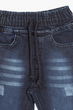 Erkek Bebek Bağlama Lastikli Kot Pantolon Kot - Görsel 3