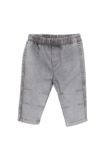 Erkek Bebek Aslan Kabartmalı Gömlek ve Kot Pantolon İkili Takımı Mavi - Görsel 3